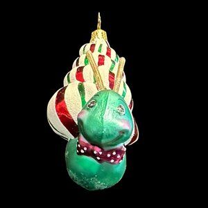 Christopher Radko Peppermint Flash Glass Christmas Ornament 4.5” NO BOX